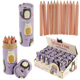 Tubo con Lápices de Colores Gato Feline Fine Tubo con Lápices de Colores Gato Feline Fine