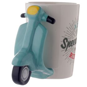 Taza de Cerámica Asa con Forma de Moto Scooter Taza de Cerámica Asa con Forma de Moto Scooter
