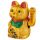 Gato Maneki Neko Brazo en Alto y Ojos Abiertos 17cm