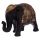 Figura de Elefante Tailandés Negro y Dorado Mediano