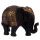 Figura de Elefante Tailandés Negro y Dorado Mediano