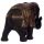 Figura de Elefante Tailandés Negro y Dorado Mediano