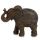 Figura de Elefante Tailandés en Efecto Madera Oscura Pequeña