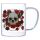 Taza de Cristal Calavera y Rosas