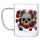 Taza de Cristal Calavera y Rosas
