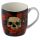 Taza con Tapa para Infusiones de Porcelana Calavera y Rosas