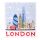 Puzzle Infantil de Material Reciclado Iconos de Londres Sorpresa 48pc