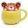 Taza de Cerámica con Tapa Tigre Animales Adorables Adoramals