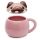 Taza de Cerámica con Tapa Perro Pug Pug Carlino