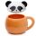 Taza de Cerámica con Tapa Oso Panda Animales Adorables Adoramals