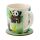 Taza de Porcelana y Posavasos Oso Panda Reino Animal