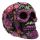 Figura Calavera Calavera Día de los Muertos Floral y Metálica
