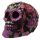 Figura Calavera Calavera Día de los Muertos Floral y Metálica