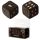 Juego de Dados Calavera y Rosas en Negro y Dorado Pack de 2