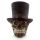 Figura Calavera Calavera Decorativa Estilo Steampunk con Sombrero de Copa