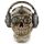 Figura Calavera Calavera Decorativa Estilo Steampunk con Auriculares