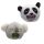 Juguete Estrujable de Peluche Queasy Squeezies Adoramals Oso Panda y Koala