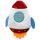 Peluche Térmico de Semillas para Microondas Cohete Diseño Espacial