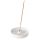 Quemador de Incienso Gres con Relieve Copo de Nieve de Navidad Blanco