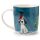 Taza de Porcelana Navidad Robin y Perro Navideño Jan Pashley 