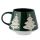 Taza de Gres con Relieve Árbol de Navidad Verde