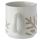 Taza de Gres con Relieve Copo de Nieve de Navidad Blanco