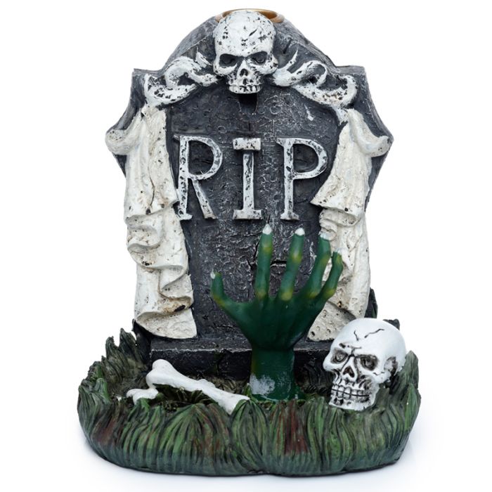 Quemador de incienso de reflujo RIP Zombie Hand Tombstone