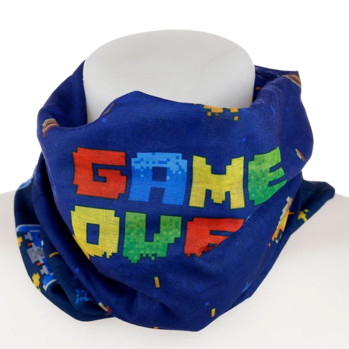 Pañuelo Bufanda para el Cuello con Estampado - Game Over