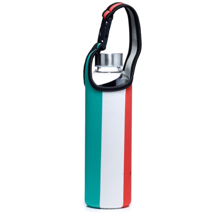 Botella de Agua de Cristal con Funda de Neopreno Coche Fiat 500 Retro