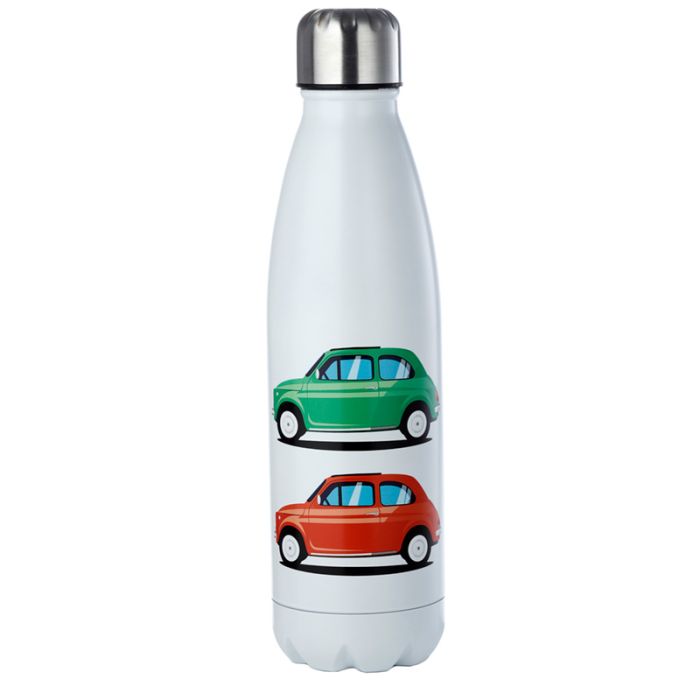 Botella Térmica de Acero Inoxidable Coche Fiat 500 Retro 500ml