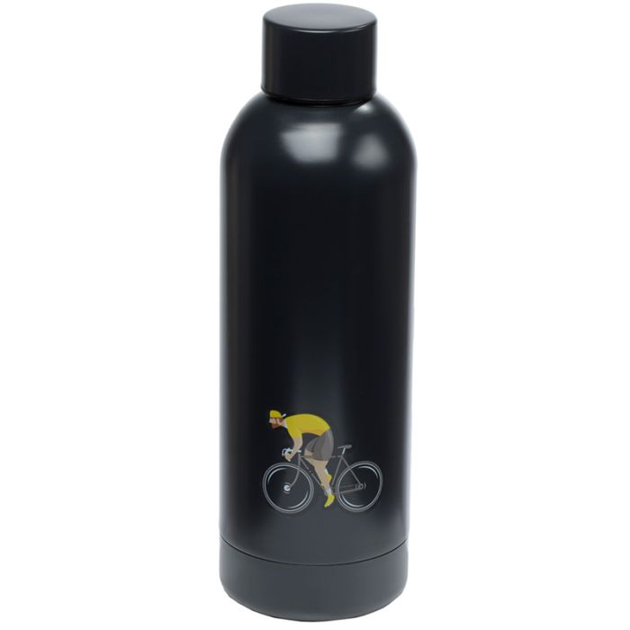 Botella Térmica de Acero Inoxidable Ciclismo Negra 530ml