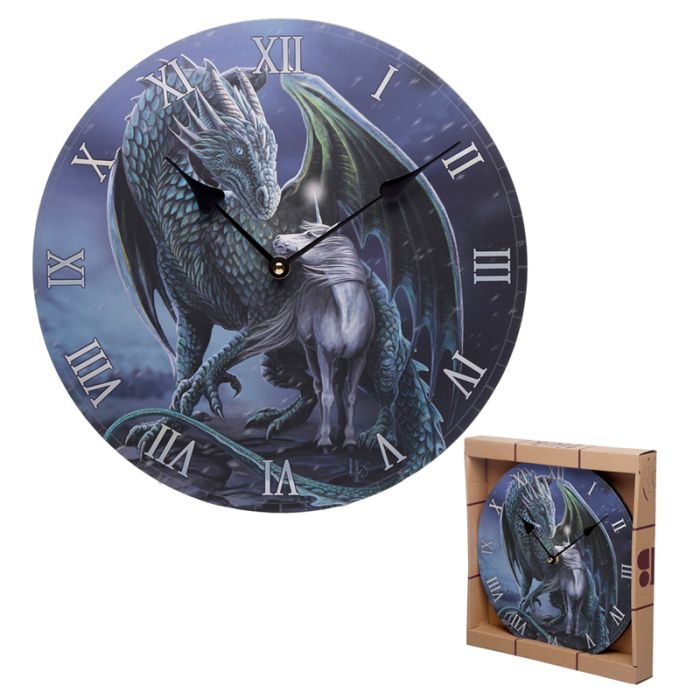Reloj de Pared Dragón Protector y Unicornio Mágico Lisa Parker