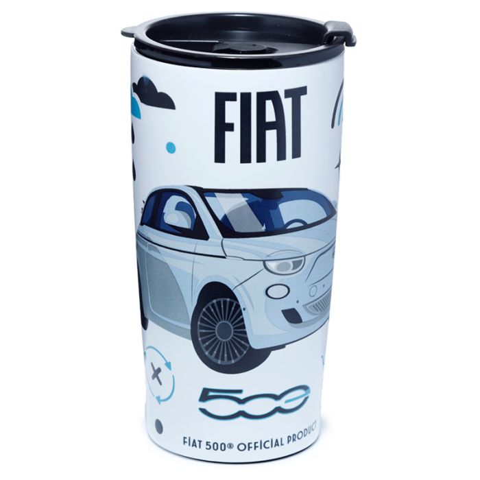 Taza Térmica para Llevar Coche Fiat 500 Retro 500ml