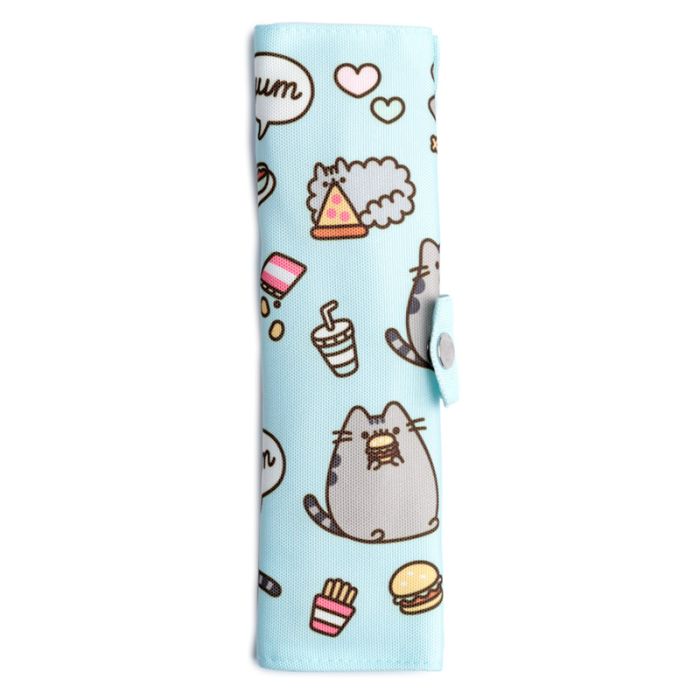 Juego de 6 Cubiertos 100% Bambú con Funda Gato Pusheen Glotón