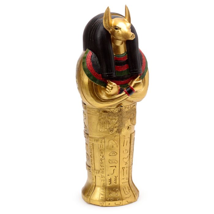 Figura Egipto Sarcófago de Anubis Egipcio Grande