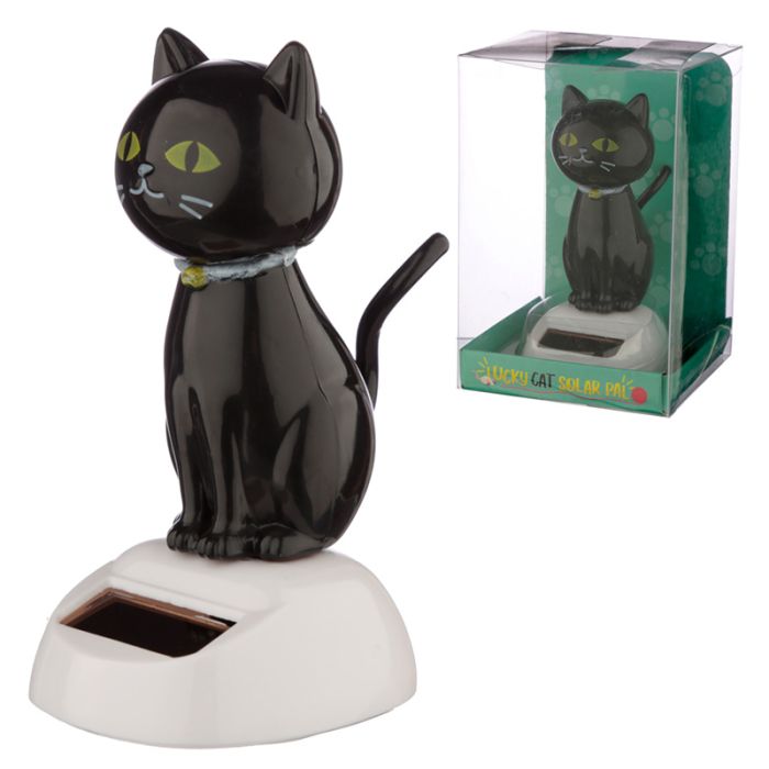Muñeco Solar Gato Negro