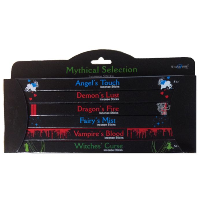 37149 Set 6 Packs de Varillas de Incienso Hex. Stamford Negro Mítico