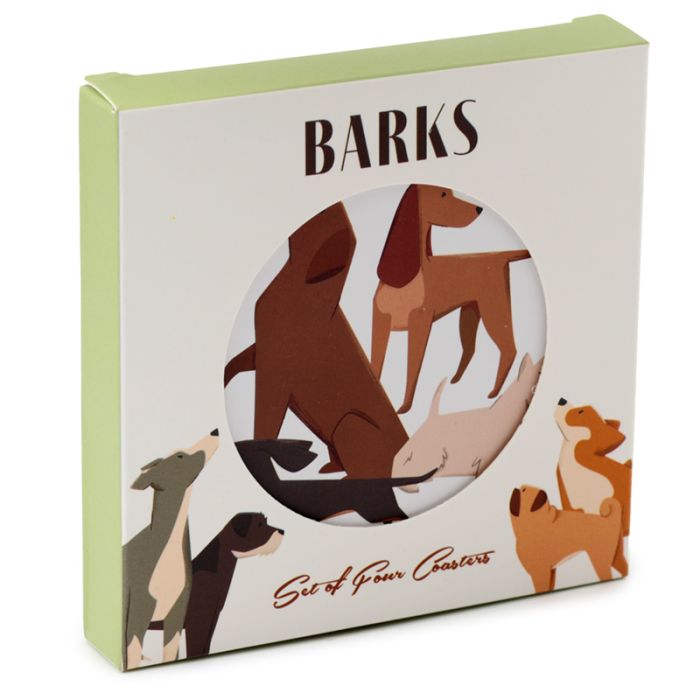 Set de 4 Posavasos Ladridos de Perro Barks