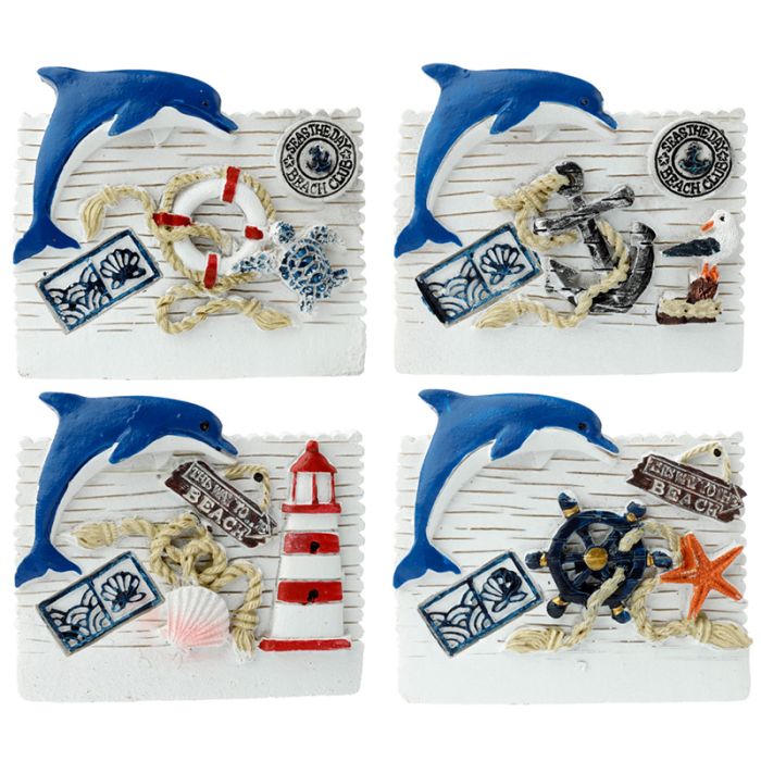 Imán Souvenir Costero Postal con Delfín