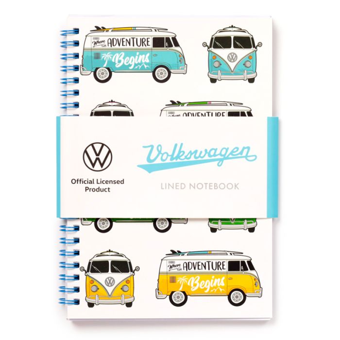 Libreta con Hojas A5 a Rayas Caravana Volkswagen VW T1 Camper