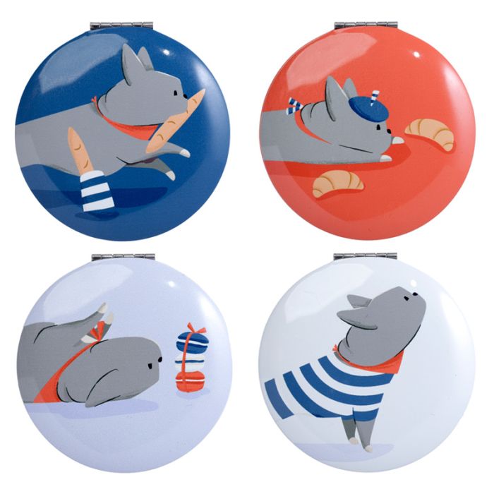 Espejo de Bolsillo Bertrand Perro Bulldog Francés Ladridos Barks