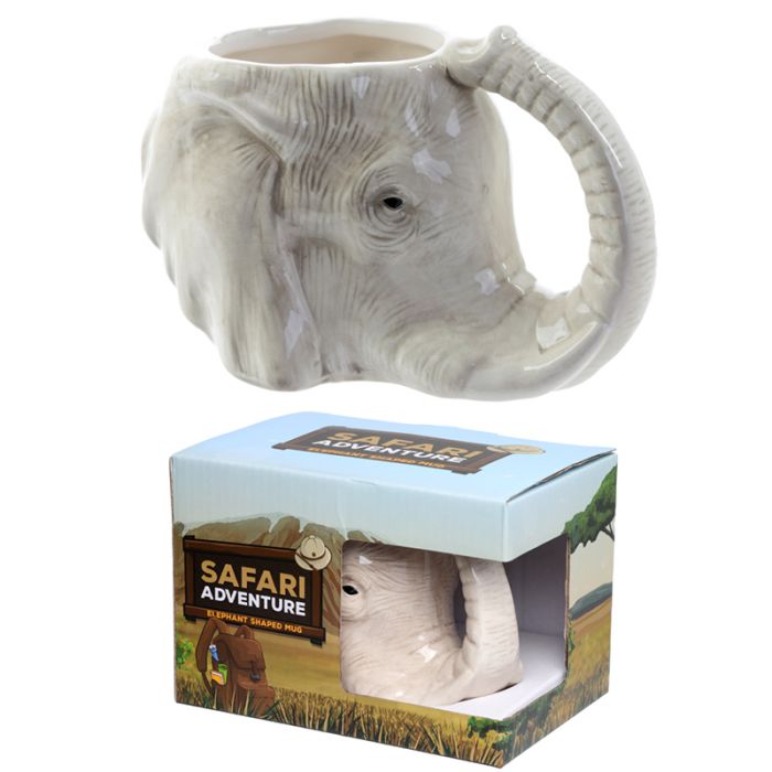 Taza 3D con Forma Cabeza de Elefante
