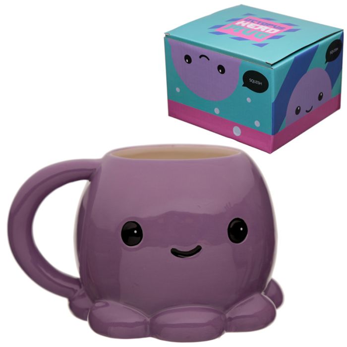 Taza de Cerámica 3D con Forma Pulpo Animales Adorables Adoramals