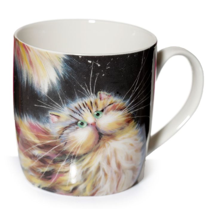Taza de Porcelana Kim Haskins Gato Arcoíris