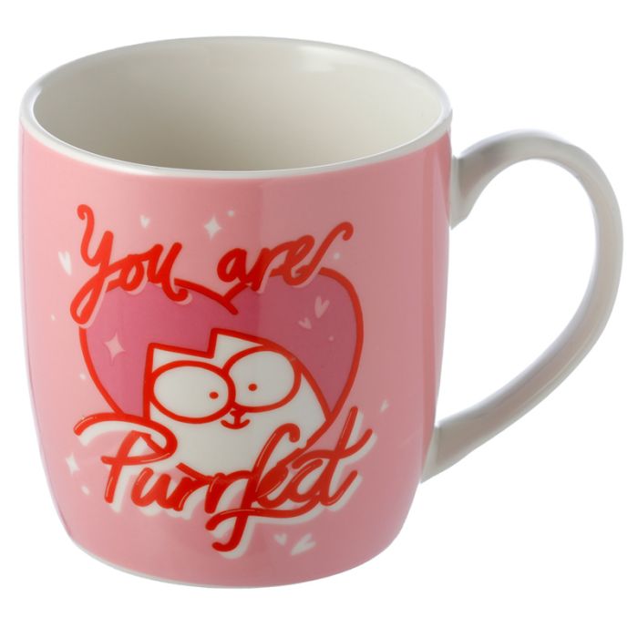 Taza de Porcelana Gato Simon's Cat Rosa de San Valentín