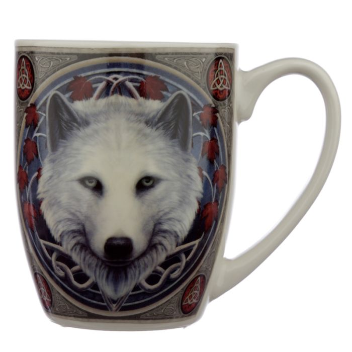 Taza de Porcelana Lobo Protector del Norte Lisa Parker