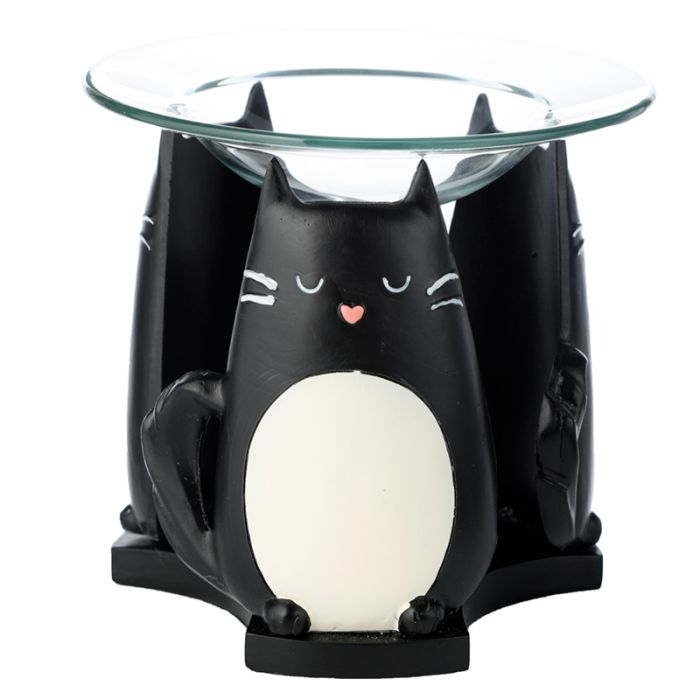 Quemador de Aceite de Resina y Velas Gato Feline Fine