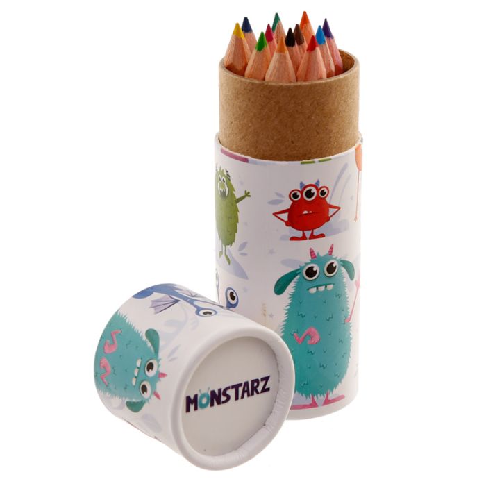 Tubo con Lápices de Colores Monstruos Monstarz