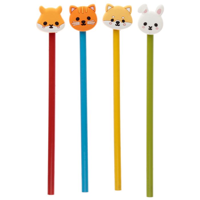 Lápiz con Tope de PVC Animales Adorables Adoramals