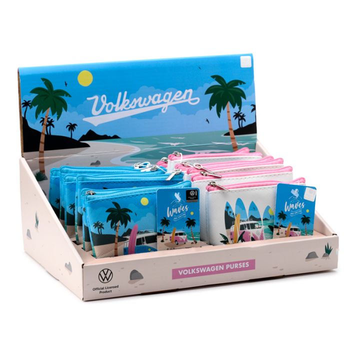 Monedero con Cremallera de PVC Caravana Volkswagen VW T1 Olas